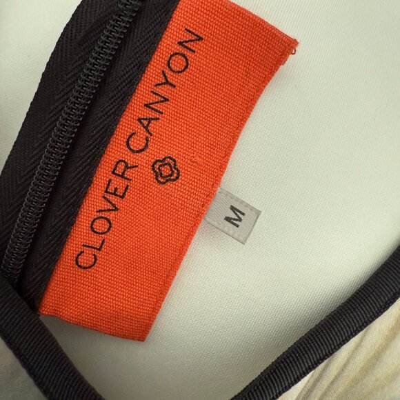 Clover Canyon swan print black pink pencil dress size M - Picture 4 of 5